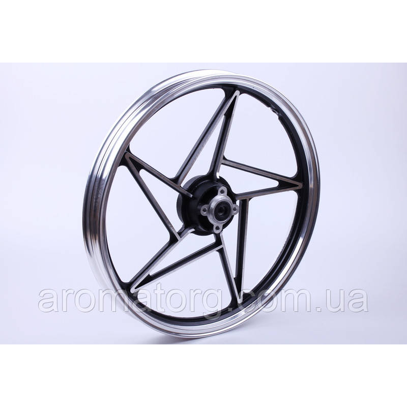 Диск передній литий, дискове гальмо 18*1,6 (black) — НВ-125/150