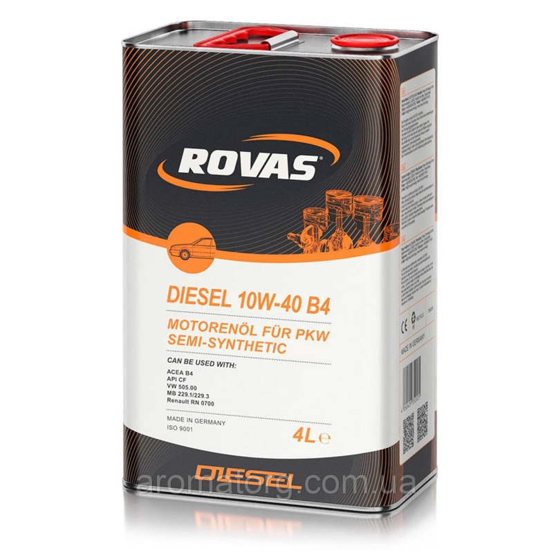Моторна олива напівсинтетична Rovas Diesel 10W-40 B4 20L