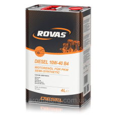 Моторна олива напівсинтетична Rovas Diesel 10W-40 B4 4L