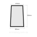 Скло бічне ліве DF 404 (H = 920, L = 375x485)