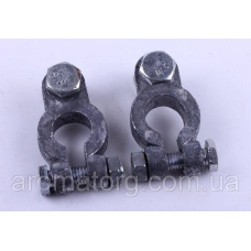 Клеми TT AGRO MOTO на дизельний двигун 180N/195N, к-т 2 шт.: “+ Ø-13/14 мм / - Ø-13/12мм“